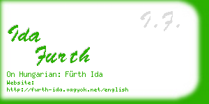 ida furth business card